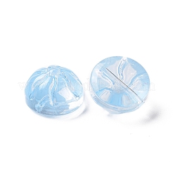 Transparent Spray Painted Glass Beads&nbsp;GLAA-I050-09G