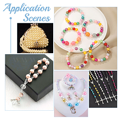 300Pcs 6 Colors Baking Paint Pearlized Glass Pearl Round Beads&nbsp;HY-WR0001-02A