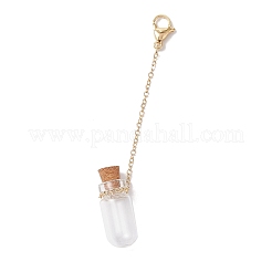 Empty Glass Wishing Bottle Pendant Decorations&nbsp;HJEW-JM02662-03