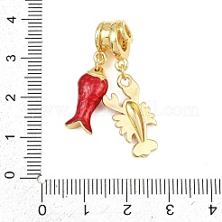 Brass Micro Pave Clear Cubic Zirconia Dangle Beads&nbsp;CU-CBAF1EE-06G-01