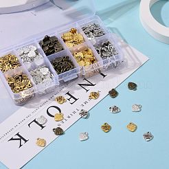 500Pcs 5 Styles Tibetan Style Alloy Charms&nbsp;TIBEP-LS0001-04