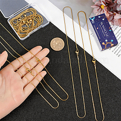 12Pcs 0.9MM 304 Stainless Steel Snake Chain Necklace Making&nbsp;STAS-SC0021-57G