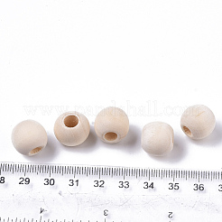 Unfinished Natural Wood European Beads&nbsp;X-WOOD-Q041-04D