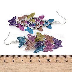 430 Stainless Steel Butterfly Dangle Earrings&nbsp;EJEW-A137-05P-01
