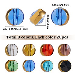 160Pcs 8 Colors Transparent Glass Beads&nbsp;GLAA-SC0003-52