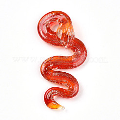 Handmade Gold Sand Lampwork Big Pendants&nbsp;LS-LAMP-T023-11