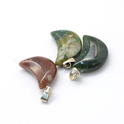 Moon Natural Indian Agate Pendants&nbsp;X-G-Q369-05