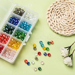 10 Colors Electroplate Glass Beads&nbsp;EGLA-JP0002-01B-8mm