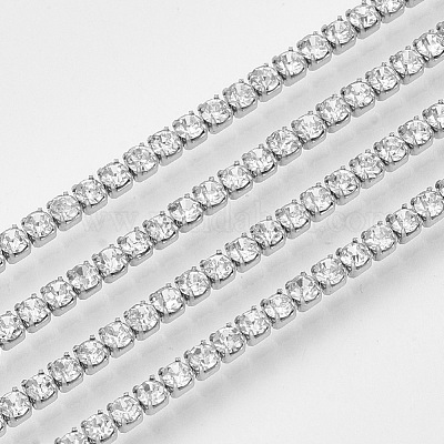 304 Stainless Steel Rhinestone Strass Chains&nbsp;STAS-T055-12P-1