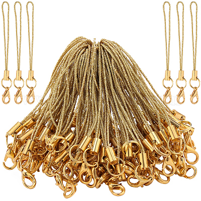 Polyester Cord Mobile Straps&nbsp;FIND-WH0050-40B-1
