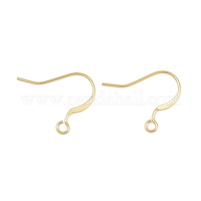 Brass Flat Ear Wire&nbsp;KK-CBA57BD-09G-1
