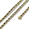 14M Two Tone Polyester Braided Cord, Round, Coconut Brown, 2.5mm, about 15.31 Yards(14m)/Roll