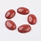 Natural Red Jasper Flat Back Cabochons, Oval, 25x18x7~7.5mm