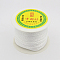 Round String Thread Polyester Fibre Cords, White, 2mm, about 54.68 yards(50m)/roll