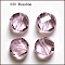 Imitation Austrian Crystal Beads, Grade AAA, K9 Glass, Faceted, Flat Round, Pink, 10x5mm, Hole: 0.9~1mm