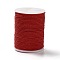 Braided Nylon Threads, Mambo Thread, with Spool, for Jewelry Making, Round, Red, 1mm, about 6 yards/roll