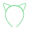 Luminous Plastic Cat Ear Headband, Lime, 140x120mm