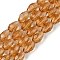 Glass Beads Strands, Faceted, Drop, Peru, 15x10mm, Hole: 2mm, about 48pcs/strand, 27.56 inch(70cm)