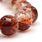 Baking Paint Crackle Glass Bead Strands, Round, Saddle Brown, 10mm, Hole: 1.3~1.6mm, about 80pcs/strand, 31.4 inch