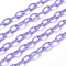ABS Plastic Cable Chains, Oval, Lilac, 13x7~7.5x2mm, about 15.35~15.74 inch(39~40cm)/strand
