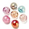 UV Plating Rainbow Iridescent Acrylic Beads, Round Bubble Suzumaru Beads, Top Drilled, Mixed Color, 20x20x20mm, Hole: 3mm