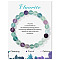 Synthetic Fluorite Beaded Stretch Bracelets, Round, 7-1/2x1/4 inch(19x0.8cm)