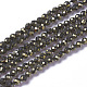 Natural Pyrite Beads Strands&nbsp;G-F596-38-3mm-1