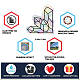 4Pcs 4 Patterns PVC Colored Laser Stained Window Film Adhesive Static Stickers&nbsp;STIC-WH0008-008-5