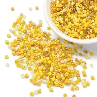 Opaque & Transparent Inside Colours Glass Seed Beads&nbsp;SEED-YW0002-17D