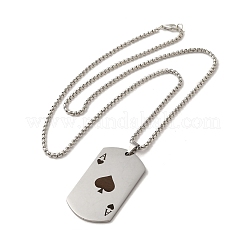 201 Stainless Steel Pendant Necklaces&nbsp;NJEW-A017-04P