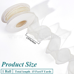 Polyester Organza Ribbons&nbsp;SRIB-WH20020-004B