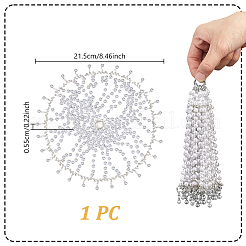 1Pc Plastic Pearl Mesh Headbands&nbsp;OHAR-GA0001-21
