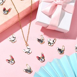 30Pcs 3 Colors Zinc Alloy Enamel Pendants&nbsp;ENAM-CJ0001-73