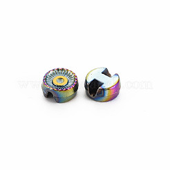 Rack Plating Rainbow Color Alloy Beads Rhinestone Settings&nbsp;PALLOY-S180-367