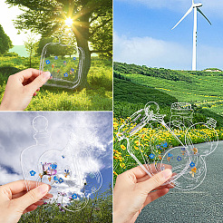 3 Styles Waterproof Self Adhesive Stamping Stickers Sets&nbsp;DIY-CP0011-04D