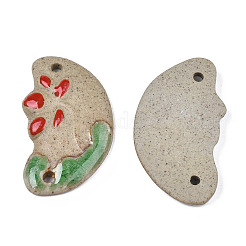 Handmade Porcelain Connector Charms&nbsp;PORC-N004-122