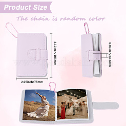 PU Mini Photocard Holder Book&nbsp;AJEW-WH20060-22A