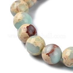 Synthetic Imperial Jasper Round Beaded Stretch Bracelets&nbsp;BJEW-TA00447