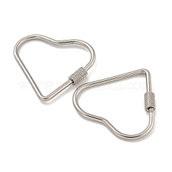 Non-Tarnish 304 Stainless Steel Screw Carabiner Lock Charms&nbsp;STAS-C092-04B-P