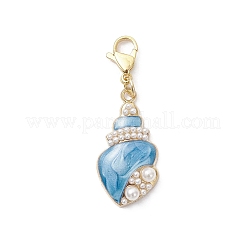 Conch Alloy Enamel Pendants Decorations&nbsp;HJEW-JM04105
