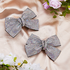 2Pcs Bowknot Rhinestone Hair Barrettes&nbsp;PHAR-HS0001-05