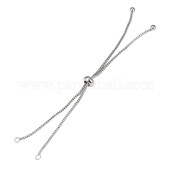 Tarnish Resistant Adjustable 304 Stainless Steel Slider Bracelets Making&nbsp;STAS-T050-031P