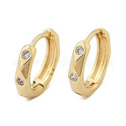 Ring Sparkling Cubic Zirconia Huggie Hoop Earrings for Girl Women&nbsp;EJEW-H126-05G
