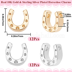 24Pcs 2 Colors Brass Charms&nbsp;KK-BBC0027-65