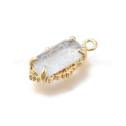 Brass Glass Charms&nbsp;LS-KK-U061-10G-03