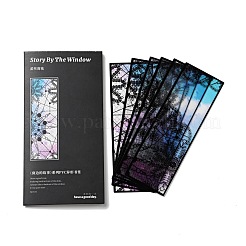 6Pcs 3 Styles Transparent PVC Snowflake Bookmark&nbsp;DIY-D075-07