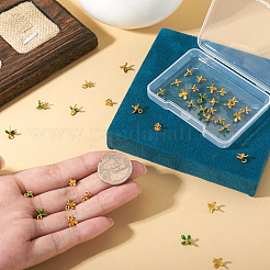 40Pcs 2 Styles Brass Enamel Eye Pin Peg Bails&nbsp;KK-TA0003-44