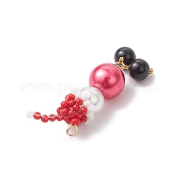 Christmas Theme Glass Pearl Pendants&nbsp;PALLOY-MZ00819-01