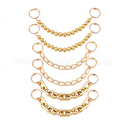 6Pcs 3 Styles Alloy Bag Extender Chains&nbsp;PURS-PH0001-24B