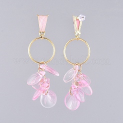 Glass Cluster Beads Dangle Ear Studs&nbsp;EJEW-JE03921-01